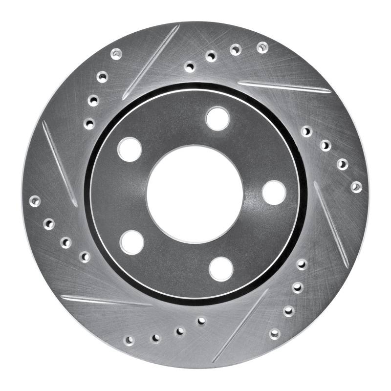 Audi S4 Brake Rotor (1) - Rear Left - R1 Concepts - Drilled & Slotted - Silver - `00-`02 Audi S4 Brake Rotor (1) - Rear Left - R1 Concepts - Drilled & Slotted - Silver - `00-`02
